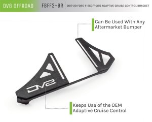 Ford F-350 Cruise Control Brackets - DV8 Offroad - Adaptive Relocation - `17-`20 Ford F-350 Cruise Control Brackets - DV8 Offroad - Adaptive Relocation - `17-`20